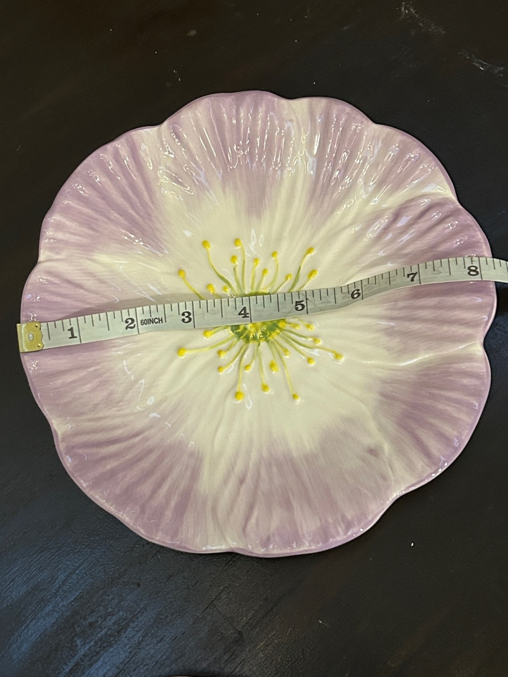 FiB Burton & Burton Floral Ceramic Dessert Plates - Pink & Lavender Set of 4 - Picture 5 of 5